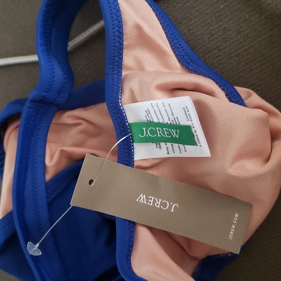 J Crew Scoop Neckline Adjustable Back Bikini Workout Top - Picture 6 of 8